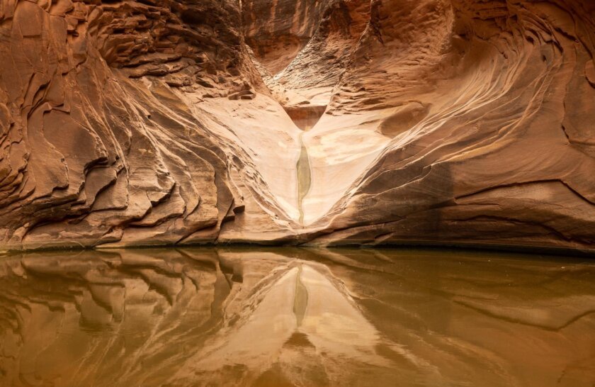 Reflections in a side canyon of Grand Canyon