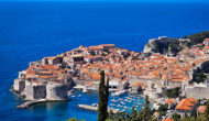 Aerial shot of Dubrovnik in Croatia