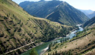 Landscape view of the Main Salmon River in Idaho.