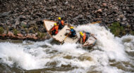 Grand Canyon Guide Lew Steiger Rowing Hermit Rapid | Photo: Benjamin Dale