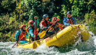 Guides on a raft.