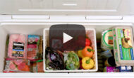 Video thumbnail of a cooler packed with food.