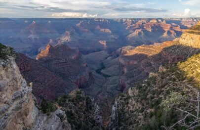 The Bright Angel Trail from the South Rim of Grand Canyon