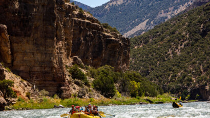Rafters on the Green River in the Gates of Lodore